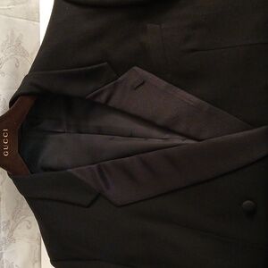 Vintage double breasted black Gucci suit jacket 42 perfect condition
